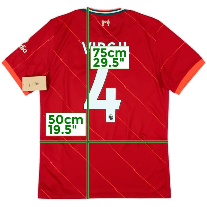 2021-22 Liverpool Home Shirt Virgil #4 (M)
