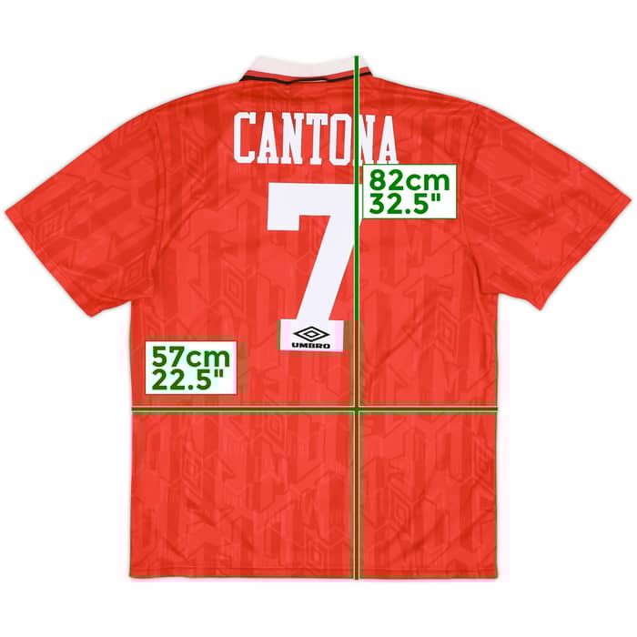 1992-94 Manchester United Home Shirt Cantona #7 - 8/10 - (XL)