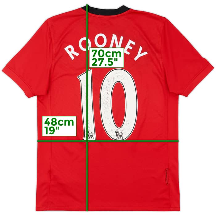 2009-10 Manchester United Home Shirt Rooney #10 - 5/10 - (S)