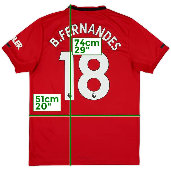 2019-20 Manchester United Home Shirt B.Fernandes #18 - 7/10 - (M)