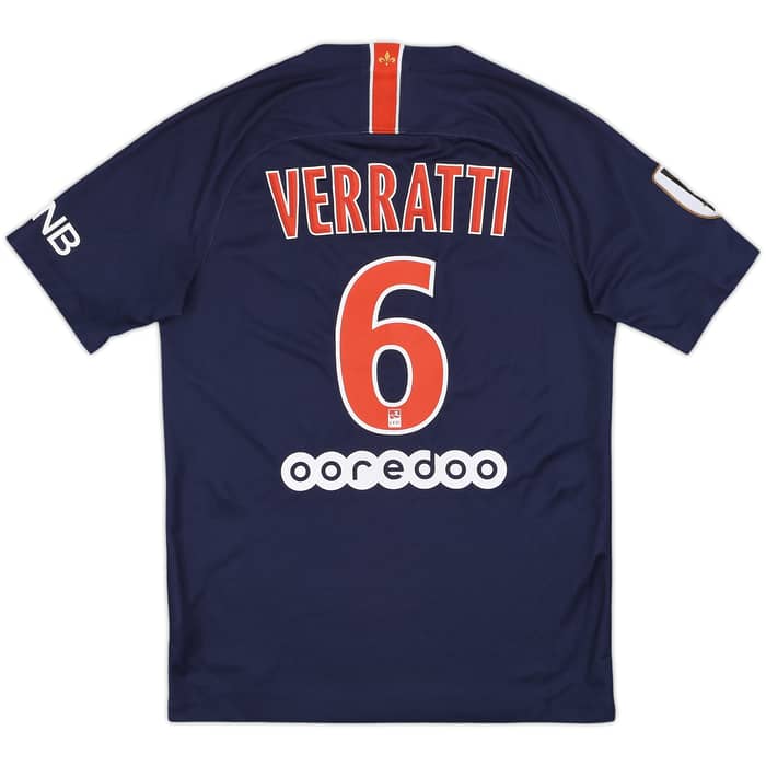 2018-19 Paris Saint-Germain Home Shirt Verratti #6 - 9/10 - (S)