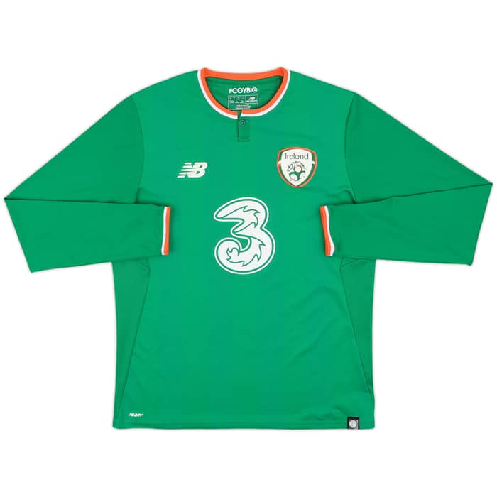2017-18 Ireland Home L/S Shirt - 7/10 - (M)