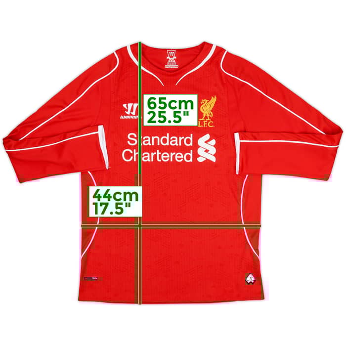 2014-15 Liverpool Home L/S Shirt - 7/10 - (L.Boys)