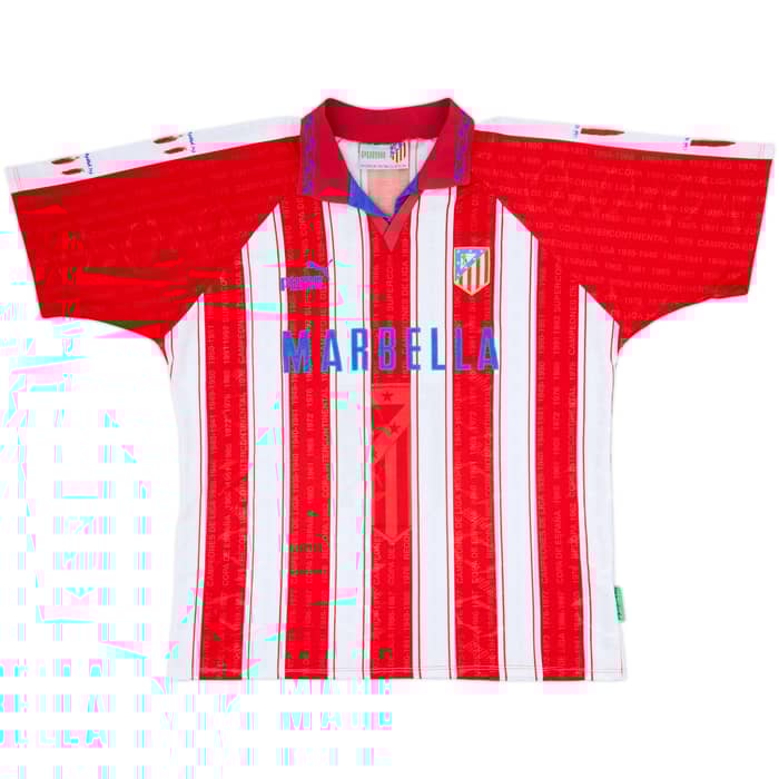 1995-96 Atletico Madrid Home Shirt - 7/10 - (XL)