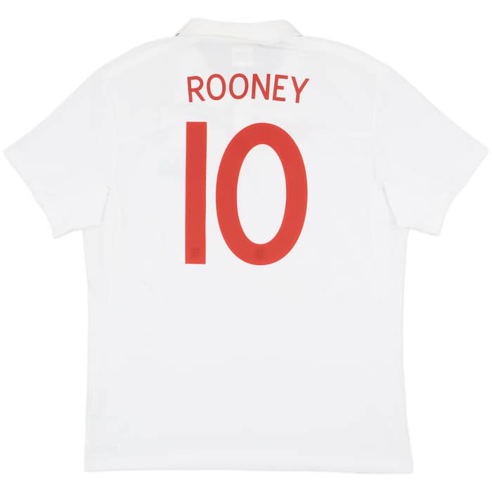 2010-11 England 'World Cup South Africa 2010' Home Shirt Rooney #10 - 8/10 - (L)