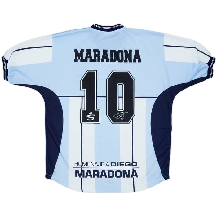 2001 Argentina Fila Farewell Diego Testimonial Shirt Maradona #10 - 7/10 - (L)