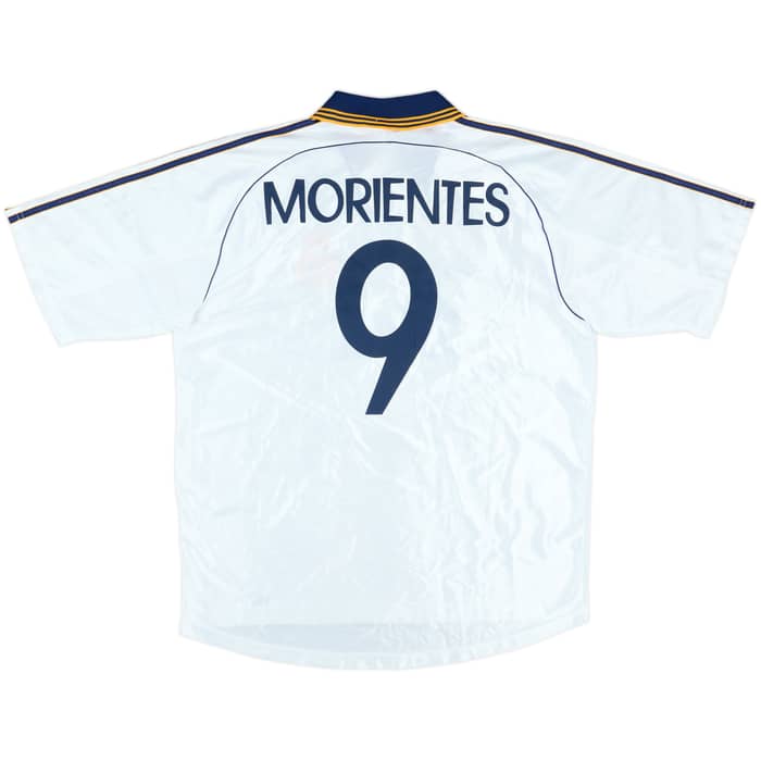 1999-00 Real Madrid Signed Home Shirt Morientes #9 - 8/10 - (L)
