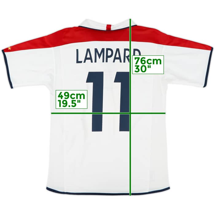 2003-05 England Home Shirt Lampard #11 - 8/10 - (L)