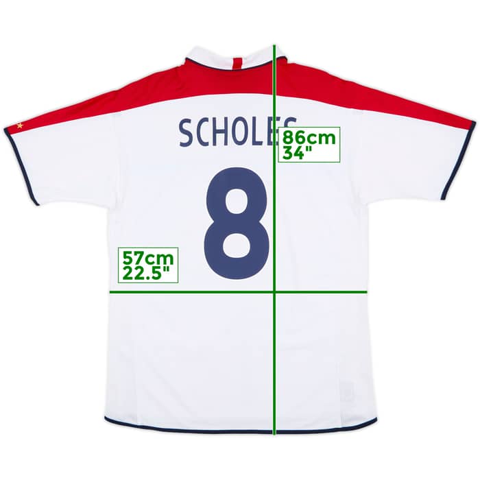 2003-05 England Home Shirt Scholes #8 - 10/10 - (XL)