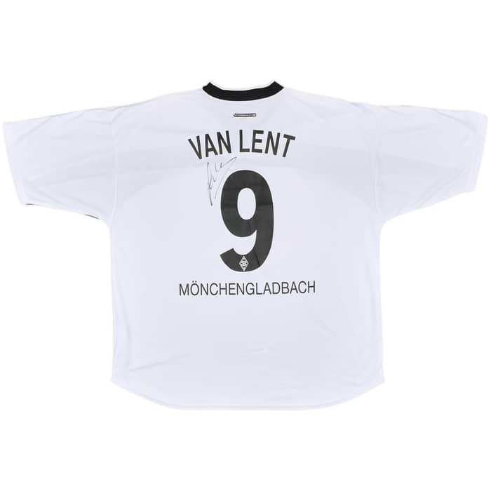 2000-02 Borussia Monchengladbach Signed Home Shirt Van Lent #9 - 8/10 - (XXL)