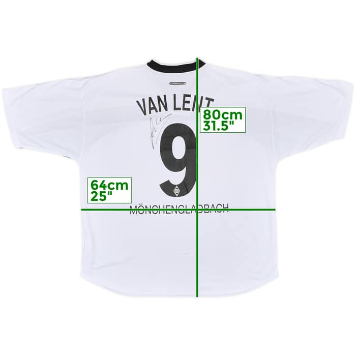 2000-02 Borussia Monchengladbach Signed Home Shirt Van Lent #9 - 8/10 - (XXL)