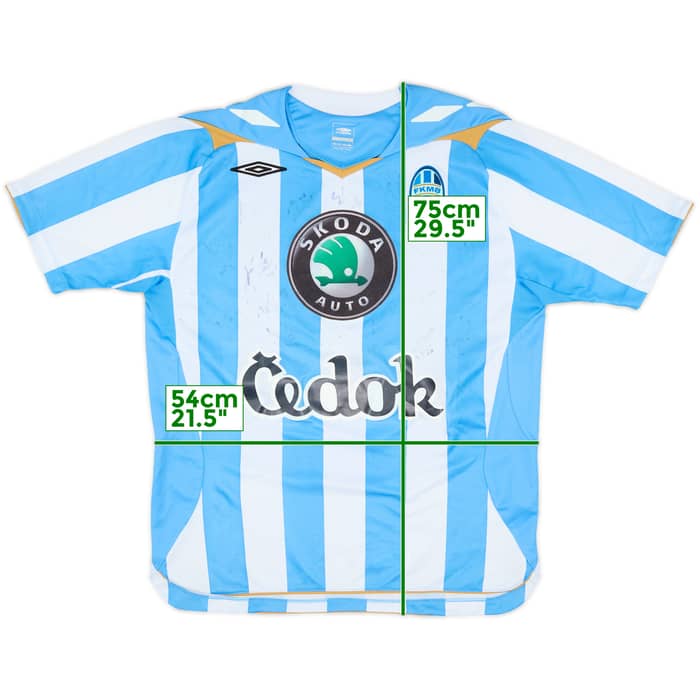 2008-09 Mlada Boleslav Squad Signed Home Shirt - 7/10 - (L)