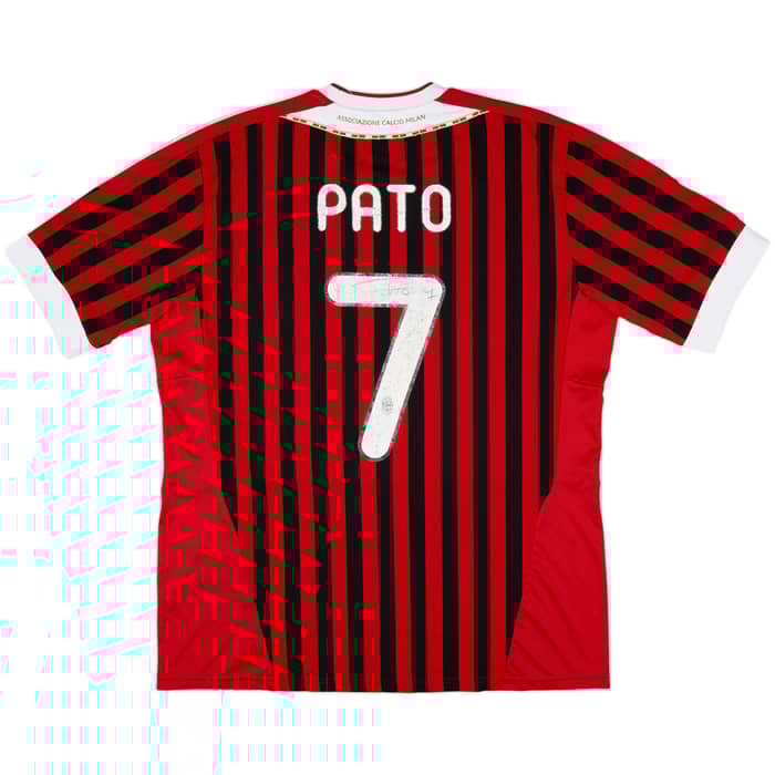 2011-12 AC Milan Signed Home Shirt Pato #7 - 6/10 - (XL)