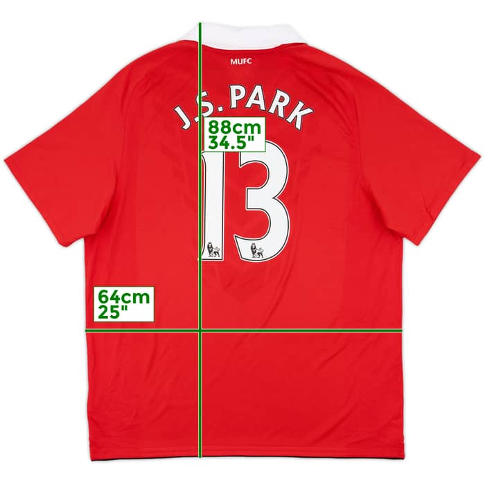 2010-11 Manchester United Home Shirt J.S.Park #13 (XL)