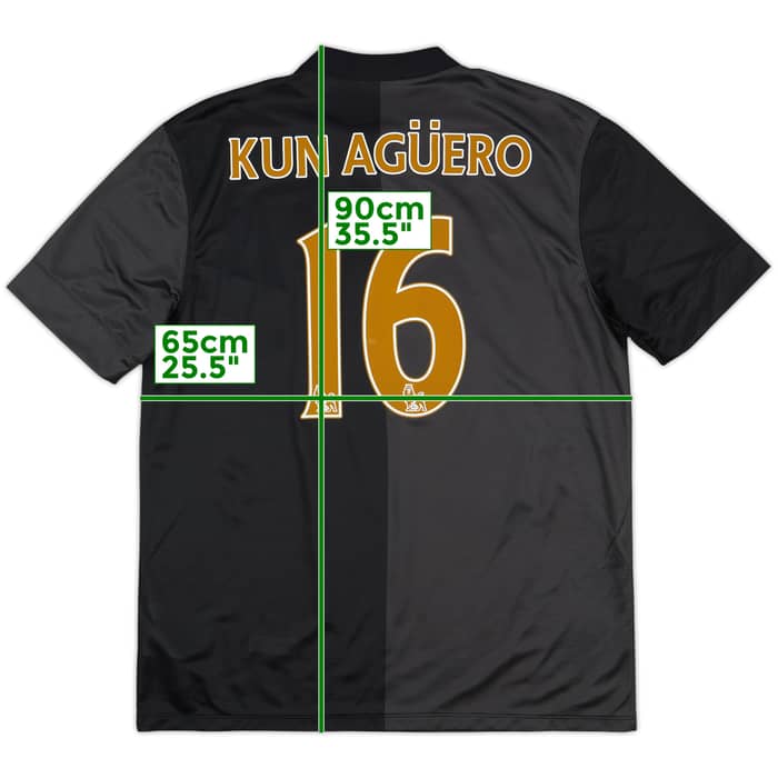 2013-14 Manchester City Away Shirt Kun Aguero #16 (L)