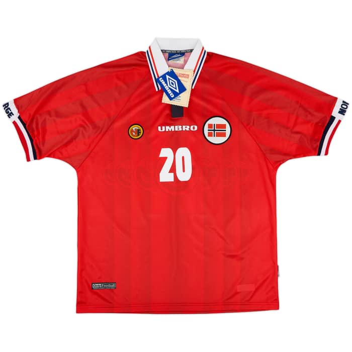1998-00 Norway Home Shirt Solskjaer #20 (XL)
