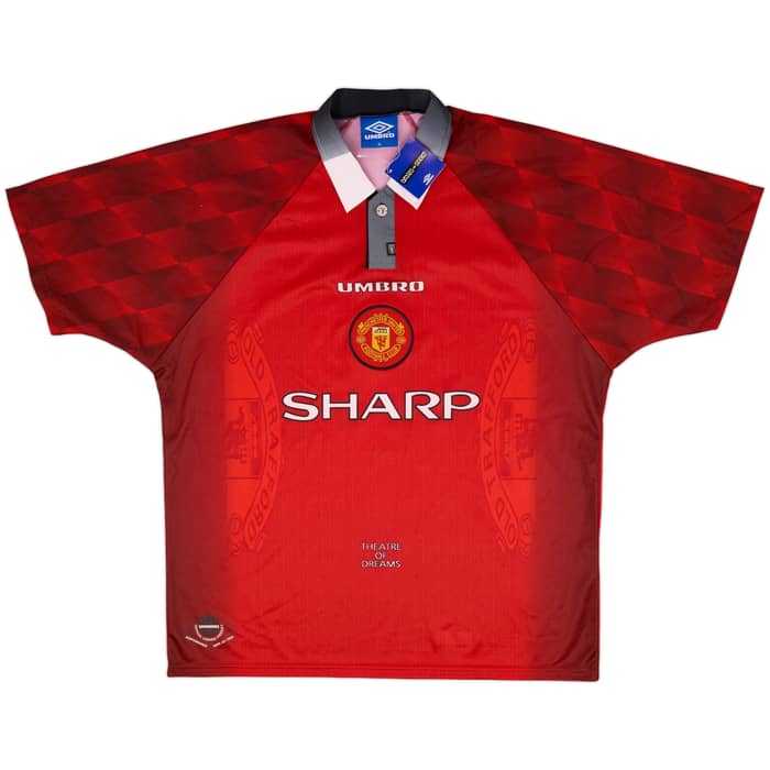 1996-98 Manchester United Home Shirt Beckham #10 (XL)