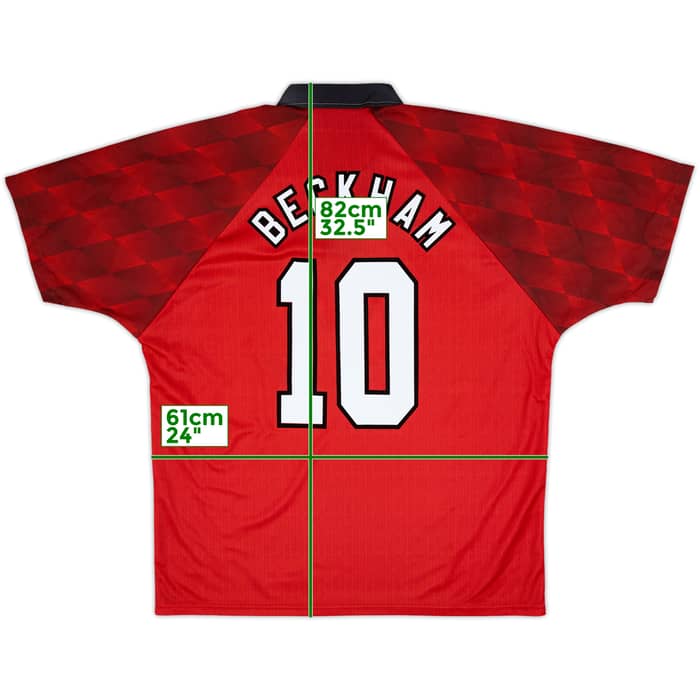 1996-98 Manchester United Home Shirt Beckham #10 (XL)