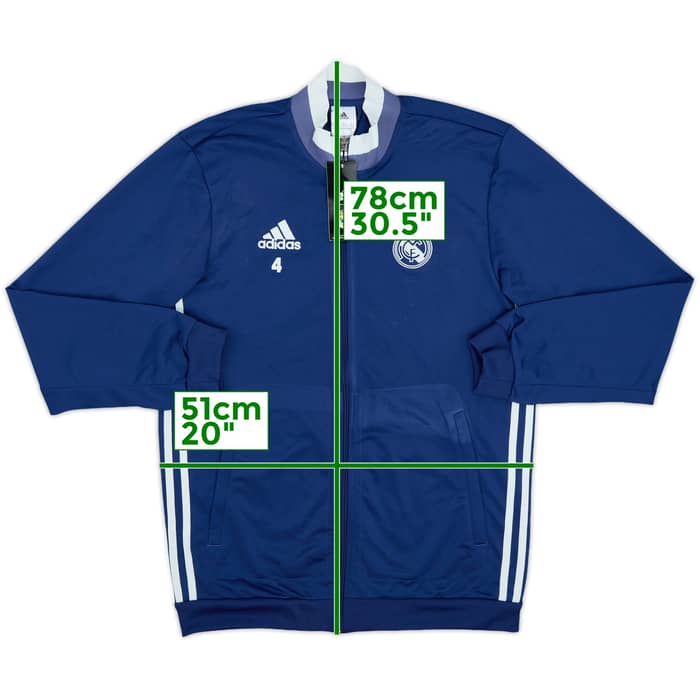 2016-17 Real Madrid adidas Player Issue Track Jacket #4 (S. Ramos) (M)