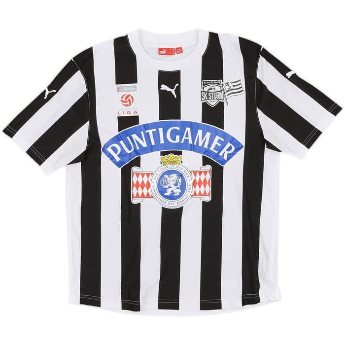 2007-08 Sturm Graz Signed Home Shirt - 8/10 - (XL.Boys)