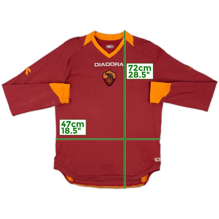 2006-07 Roma Match Issue Home L/S Shirt #3