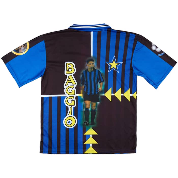 1998-99 Inter Milan 'Roberto Baggio' Graphic Shirt - 9/10 - (XL)