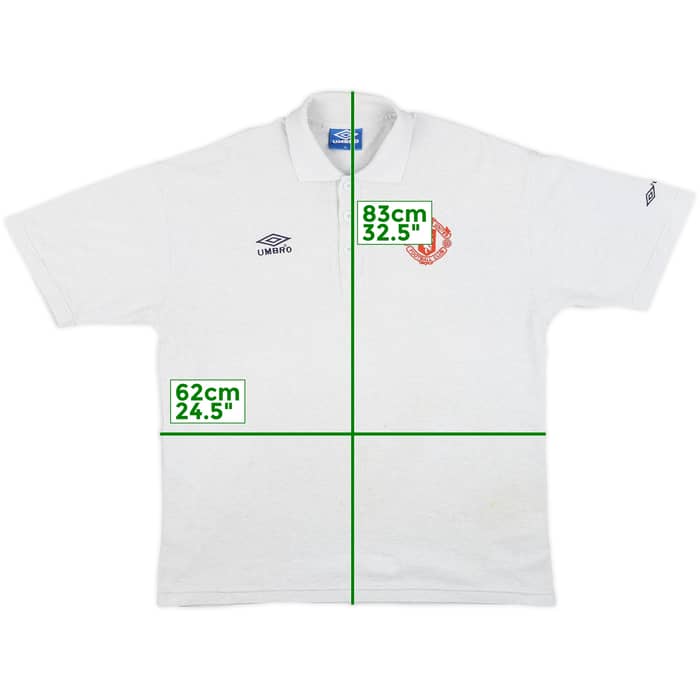 1993-95 Manchester United Umbro Polo Shirt - 8/10 - (XL)