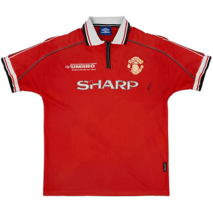 1998-00 Manchester United 'UEFA Champions League Winners' Home Shirt - 3/10 - (XL)