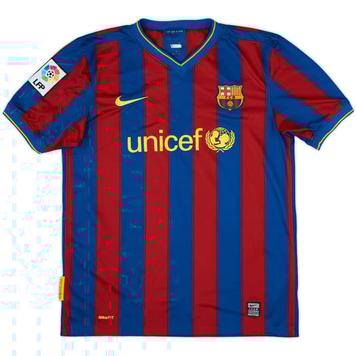 2009-10 Barcelona Home Shirt Xavi #6 - 6/10 - (XL.Boys)