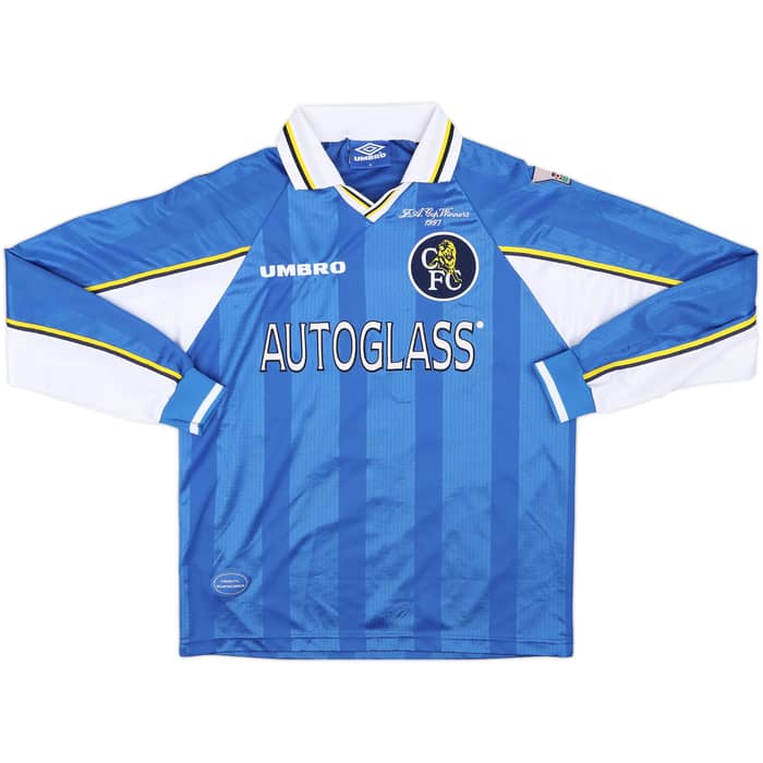 1997-99 Chelsea Home L/S Shirt Leboeuf #5 - 6/10 - (M)