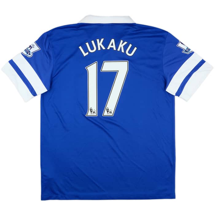 2013-14 Everton Home Shirt Lukaku #17 - 9/10 - (L)