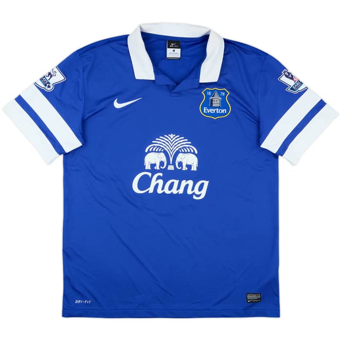 2013-14 Everton Home Shirt Lukaku #17 - 9/10 - (L)