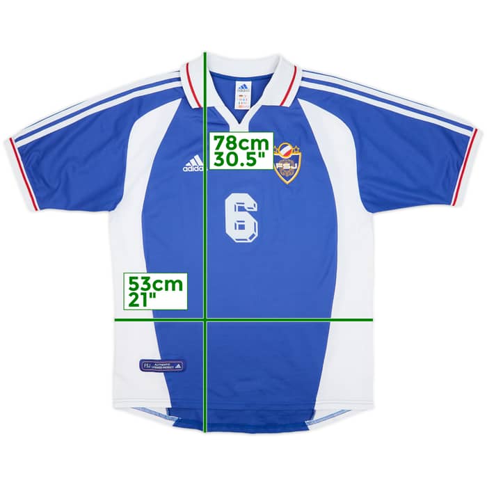 2000-01 Yugoslavia Home Shirt #6 - 9/10 - (M)