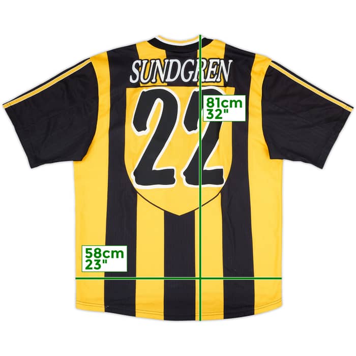1998-99 Real Zaragoza Away Shirt Sundgren #22 - 6/10 - (L)