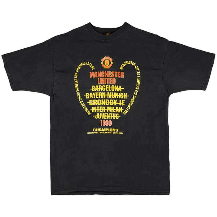 1998-99 Manchester United 'European Cup Champions 1999' Cotton Tee - 7/10 - (L)