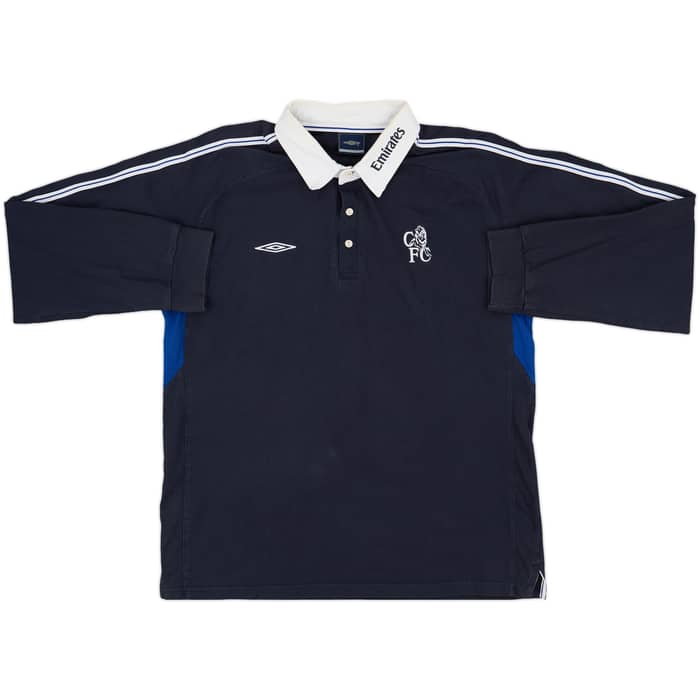 2001-02 Chelsea Umbro Polo L/S Shirt - 9/10 - (XL)