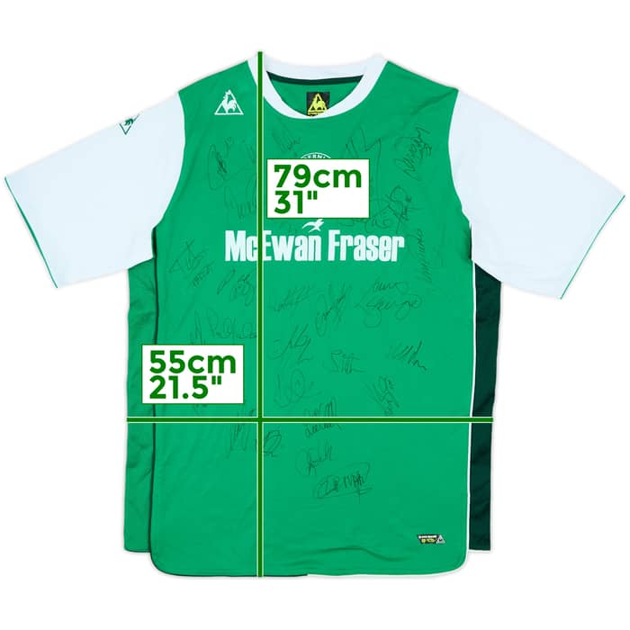 2009-10 Hibernian Signed Home Shirt - 8/10 - (L)