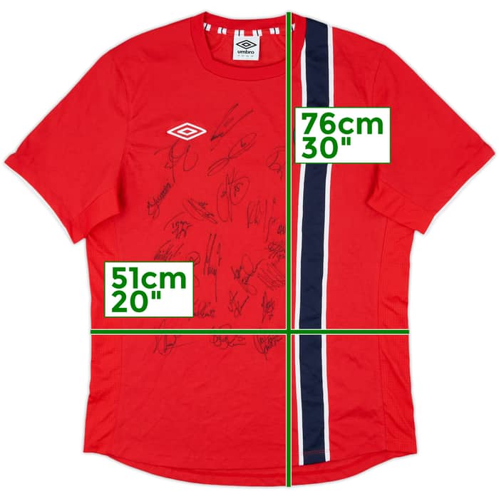 2012-13 Norway Signed Home Shirt - 8/10 - (L)