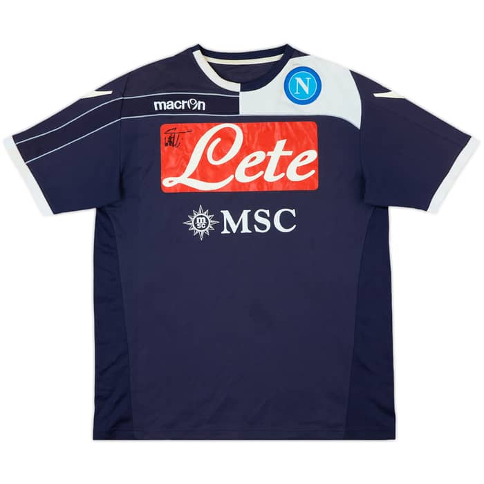 2011-12 Napoli Macron Signed Training Shirt - 7/10 - (M)