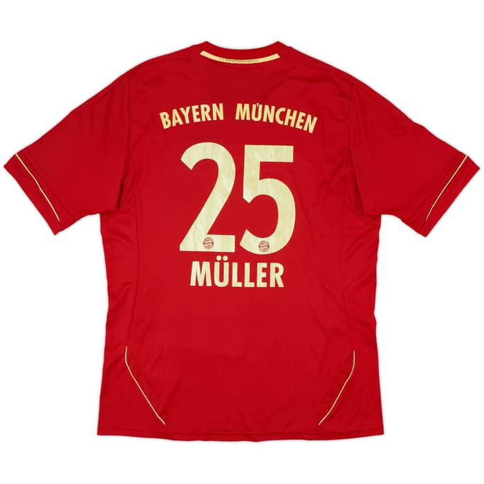 2011-13 Bayern Munich Signed Home Shirt Muller #25 - 7/10 - (XL)