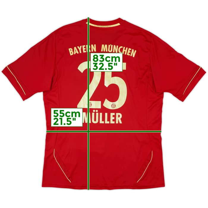 2011-13 Bayern Munich Signed Home Shirt Muller #25 - 7/10 - (XL)