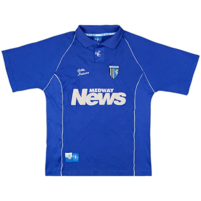 2000-01 Gillingham Signed Home Shirt Asaba #9 - 7/10 - (XS)