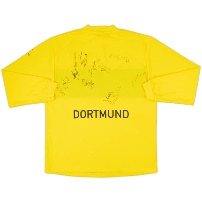 2002-03 Borussia Dortmund Signed Home L/S Shirt - 5/10 - (XL)