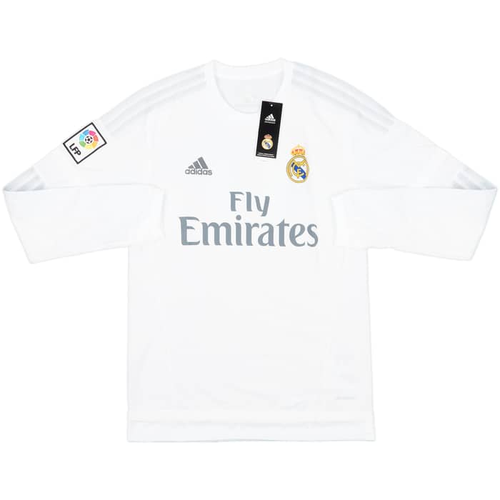 2015-16 Real Madrid Home L/S Shirt Bale #11 (S)