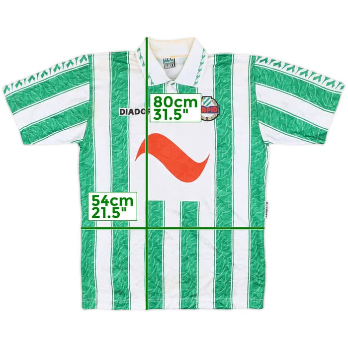 1996-98 Rapid Vienna Signed Home Shirt - 8/10 - (L)