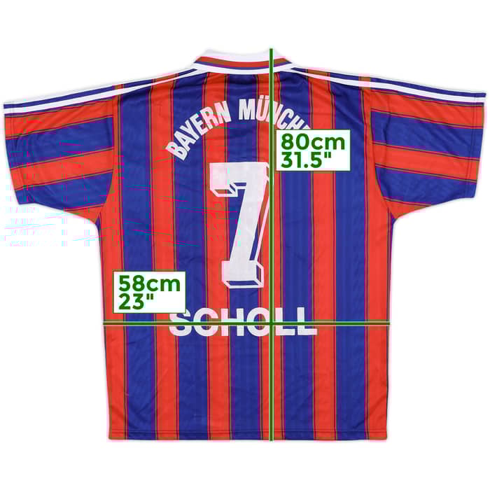 1995-97 Bayern Munich Signed Home Shirt Scholl #7 - 8/10 - (L)