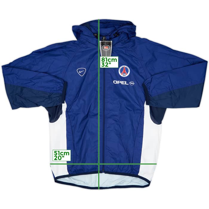 2000-01 Paris Saint-Germain Player Issue Nike Hooded Rain Jacket (S)