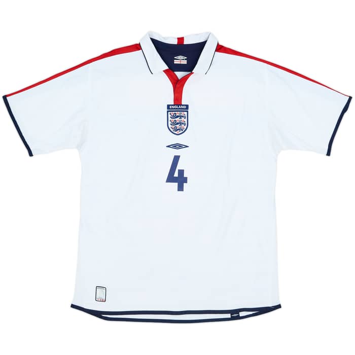2003-05 England Home Shirt Gerrard #4 - 6/10 - (L)