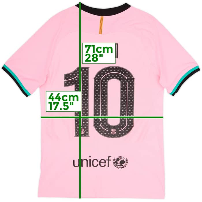 Camiseta auténtica de la tercera equipación del Barcelona 2020-21 Messi #10 - 10/10 - (S)