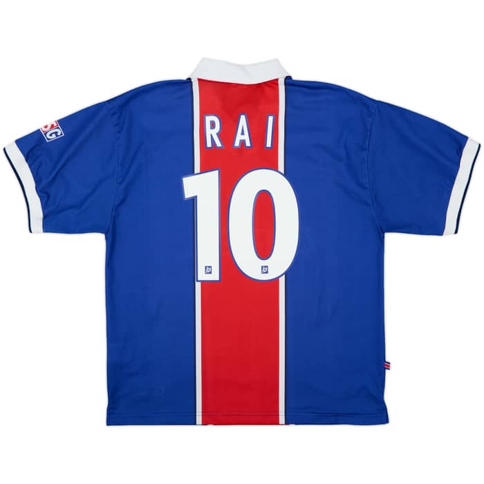 1997-98 Paris Saint-Germain Home Shirt Rai #10 - 8/10 - (XL)